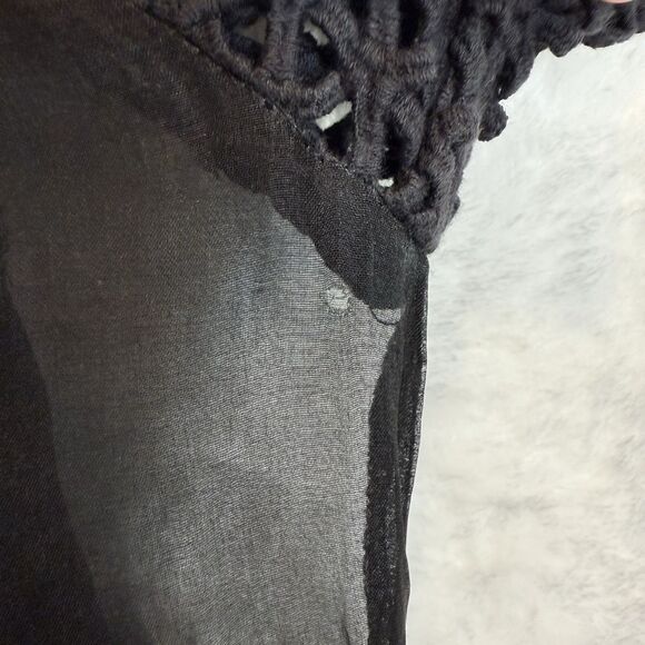 Donna Karan Dress Shift Dress Insect Embroidered Shift Silk Cotton S - Picture 5 of 9